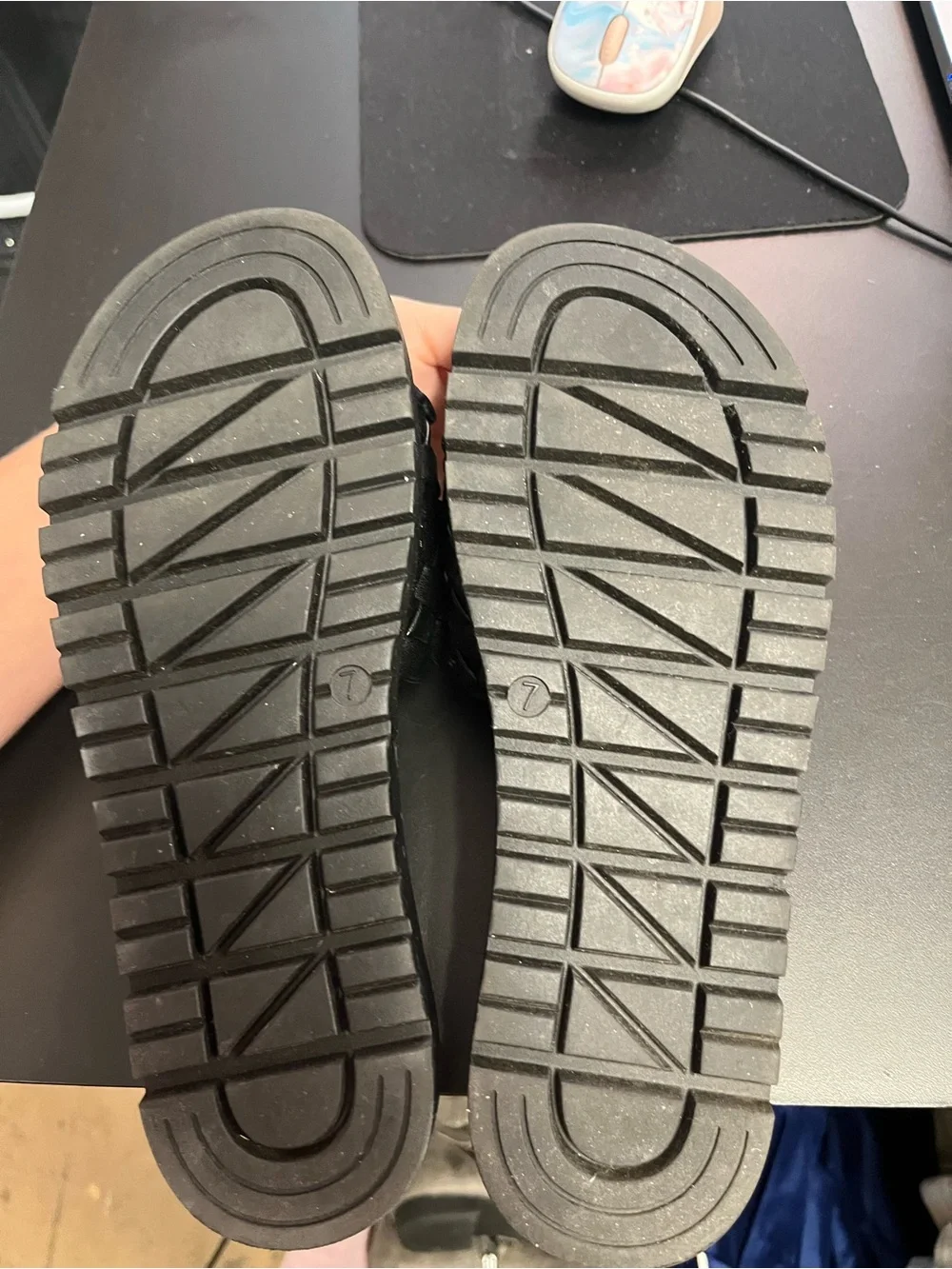 1423/ lime light sandals Lively Black Woven Slide Sandals for Women Size 7